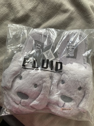 Fluid branded plush dog