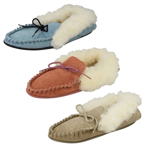 Ladies spot real suede - on,
