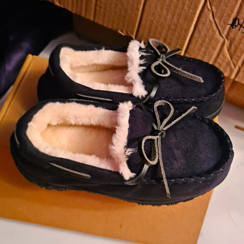 Black children moccasin - black,