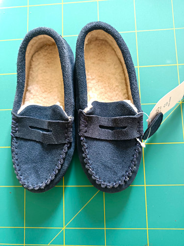 Boys navy suede - m&s,