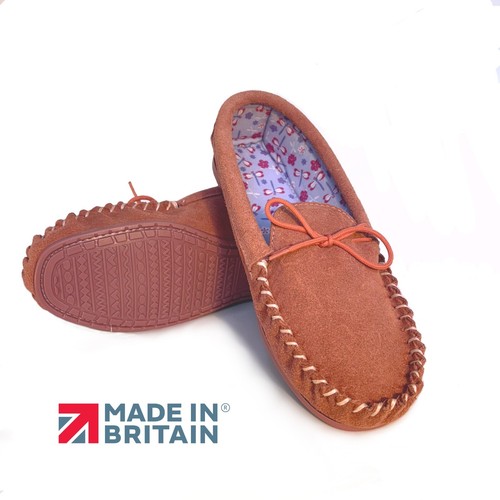 Ladies moccasin slippers pink - ladies,