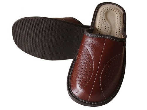 Leather slippers for - leather, men