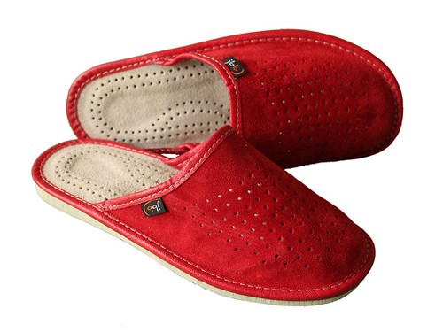 Women suede leather slippers - suede,