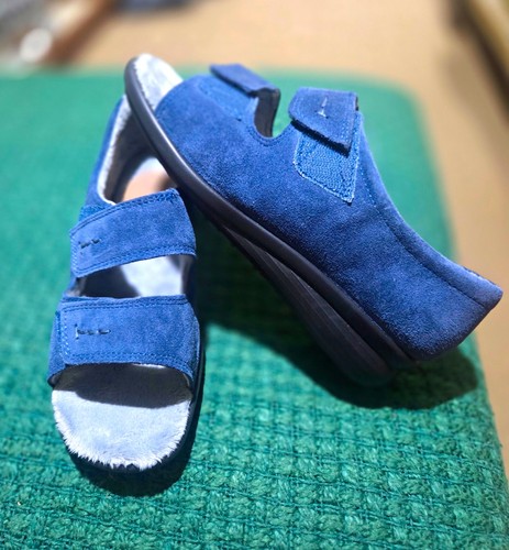 Hotter suede slippers size - suede,