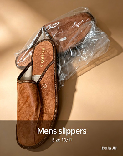 Men brown suede - men's, slip-on