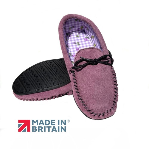 Ladies moccasin slippers - moccasin,