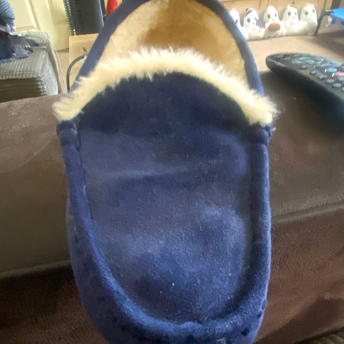 Mens navy suede slip - mens, on