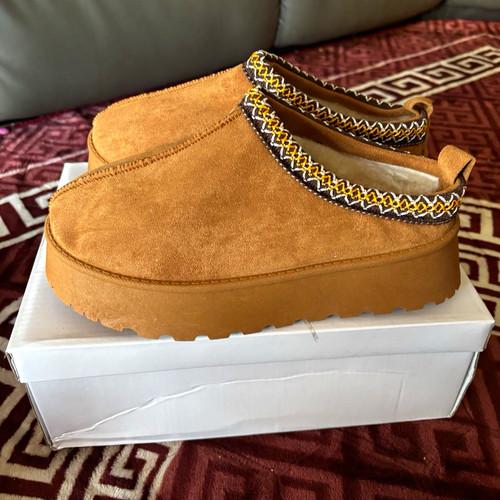 Women camel suede - women, slip-on