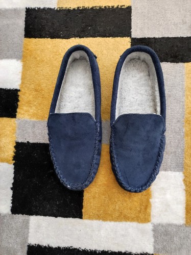 Suede slippers with man made - suede,