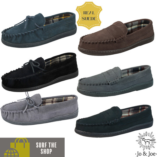 Mens real suede check - real,