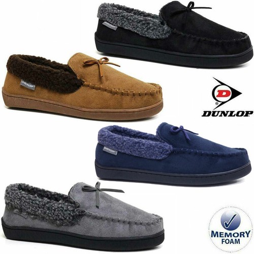 Mens faux suede moccasin - faux,