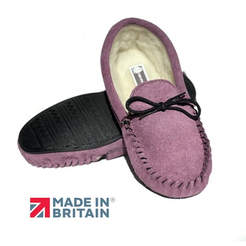 Ladies moccasin slippers - moccasin,