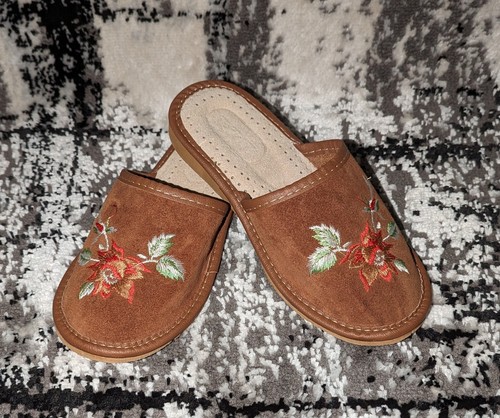 Women leather slippers - leather,